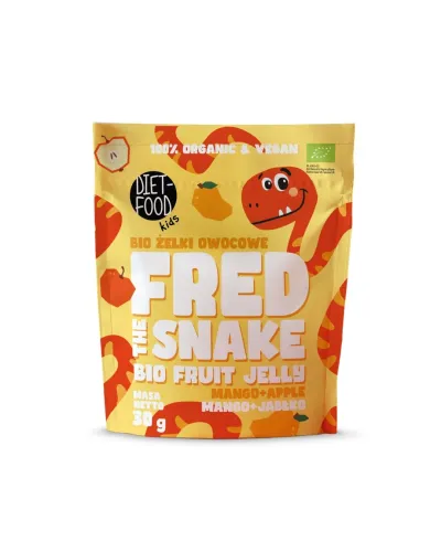 Bio Żelki Owocowe Fred The Snake - Mango i Jabłko 30 g