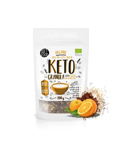 Bio Keto Granola Kakao z Olejkiem Pomarańczowym 200 g