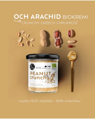 Bio Krem z Orzechów Arachidowych - Crunchy 300 g