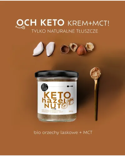 Keto Krem z Orzechów Laskowych z Olejem MCT 300 g