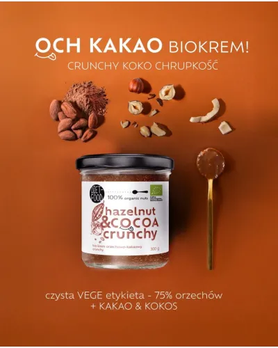 Bio Krem Orzechowo Kakaowy - Crunchy 300 g