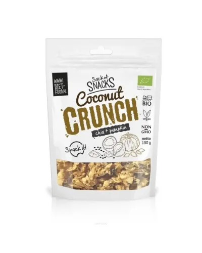Bio Kokosowy Crunch z Chia i Pestkami Dyni 150 g