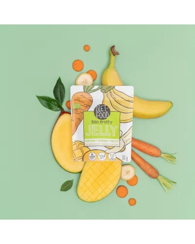 Bio Żelki Owocowe - Banan, Mango i Marchew 50 g