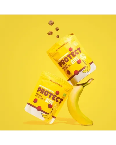 Bio Vegan Bites PROTECT owocowe kostki - banan 120 g