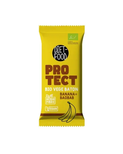 Bio Wegański Batonik PROTECT - bananowy z baobabem 35 g