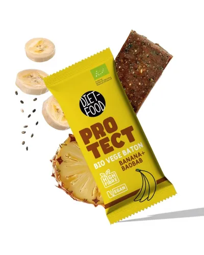 Bio Wegański Batonik PROTECT - bananowy z baobabem 35 g