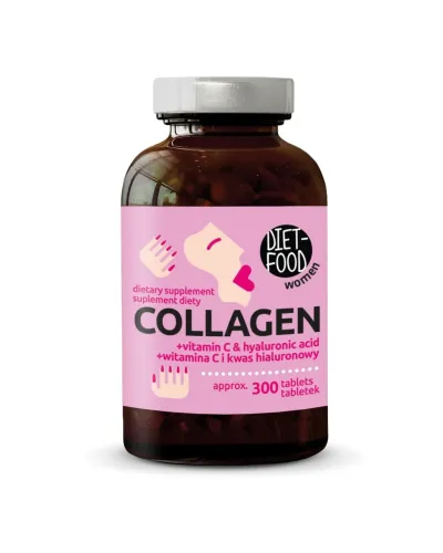 Kolagen z kwasem hialuronowym i witaminą C 150 g - ok. 300 tab.