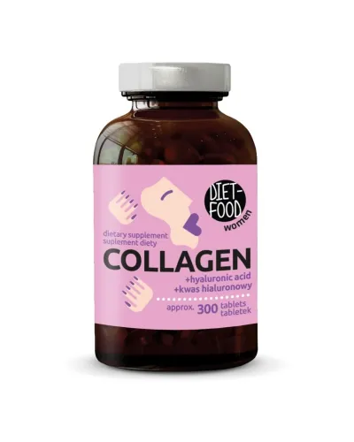 Kolagen z kwasem hialuronowym 120 g - ok. 300 tab.