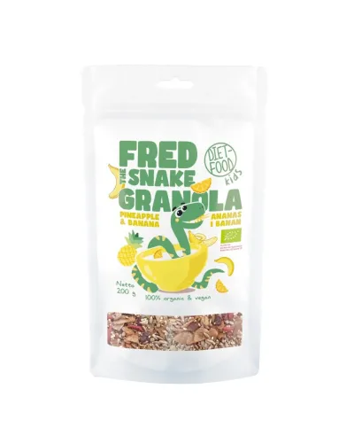 Bio Granola Fred The Snake - Ananas i Banan 200 g