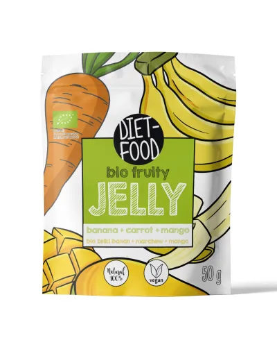 Bio Żelki Owocowe - Banan, Mango i Marchew 50 g