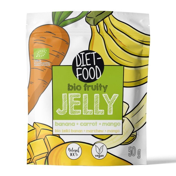 Bio Żelki Owocowe - Banan, Mango i Marchew 50 g