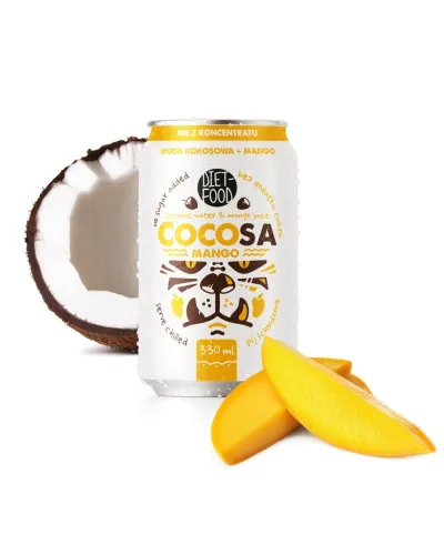 Cocosa Woda Kokosowa z młodego kokosa Niegazowana z sokiem z Mango NFC 330 ml (kaucja)