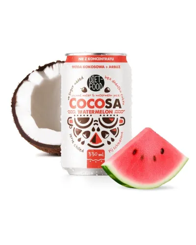 Cocosa Woda Kokosowa z młodego kokosa Niegazowana z sokiem z Arbuza NFC 330 ml (kaucja)