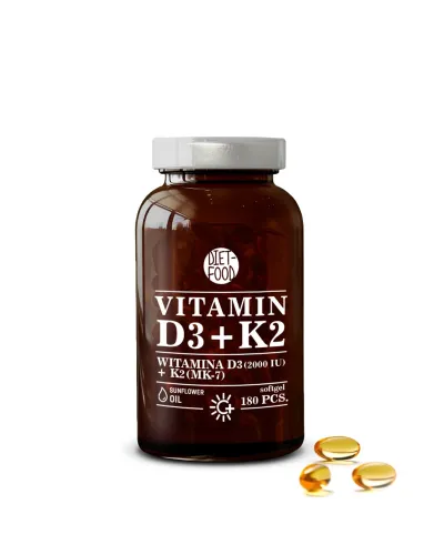 Witamina D3+K2 mk7 180 szt.
