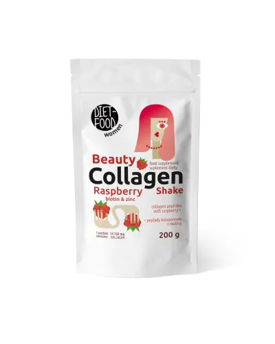 Beauty Kolagen Shake z maliną i biotyną oraz cynkiem 200 g