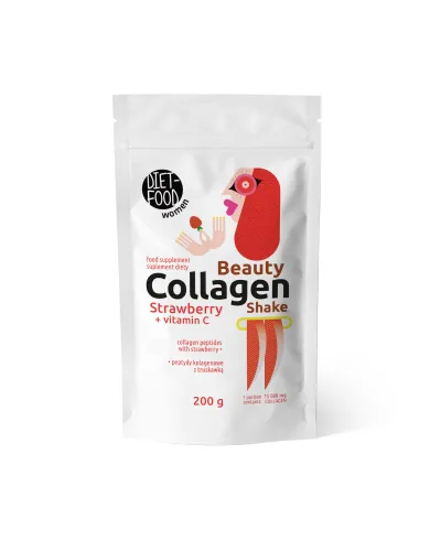 Beauty Kolagen Shake z truskawką i witaminą C 200 g