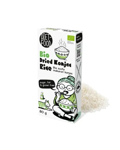 Bio Suchy Makaron Shirataki Konjac Ryż 80 g
