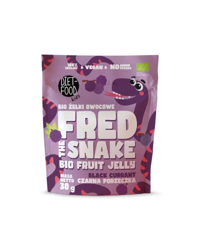 Bio Żelki Owocowe Fred The Snake - Czarna Porzeczka 30 g