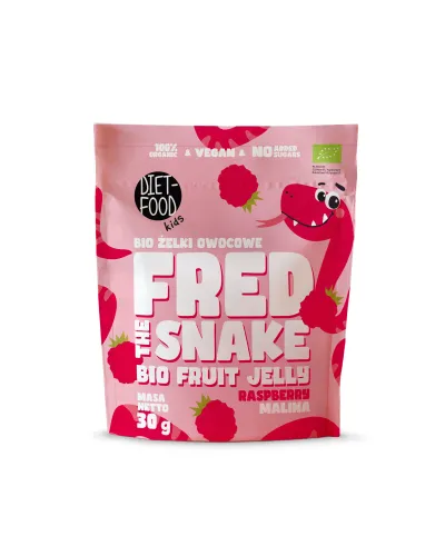 Bio Żelki Owocowe Fred The Snake - Malina 30 g