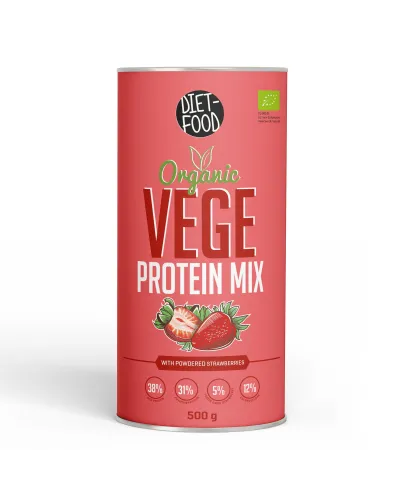 Bio Vege Protein Mix - białko truskawka 500 g