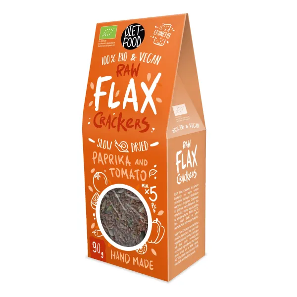 Bio Flax Krakersy Pomidor i Papryka 90 g