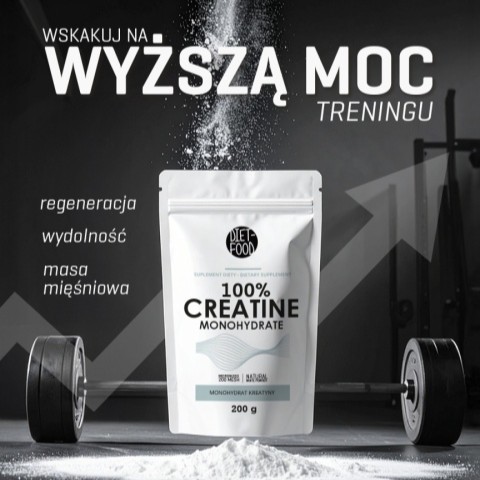 Kreatyna Monohydrat DIET-FOOD – czysta siła, wygoda i wsparcie dla mózgu