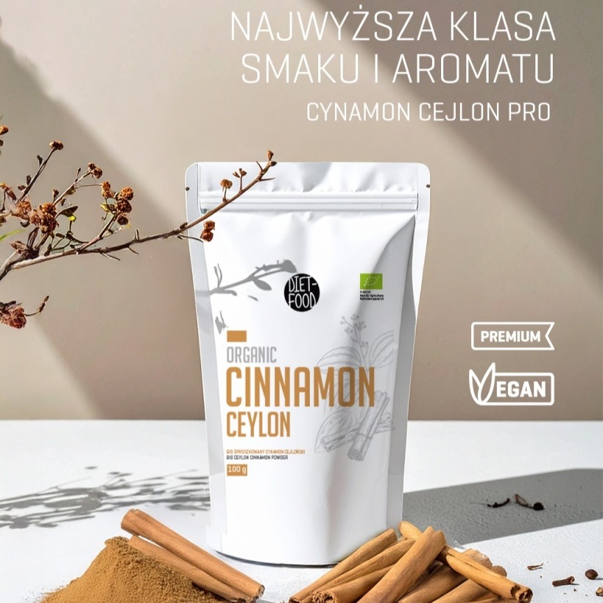 Bio Cynamon Cejloński DIET-FOOD – prawdziwy smak i bezpieczeństwo